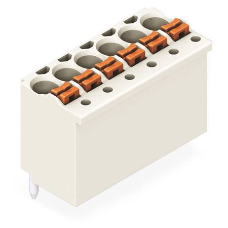 1-провод. розетка, монтаж THR, прямая;  нажимная кнопка;  Push-in CAGE CLAMP®;  1,5;  Шаг контактов 3,5 мм;  2-пол., Wago # 2091-1172/200-000