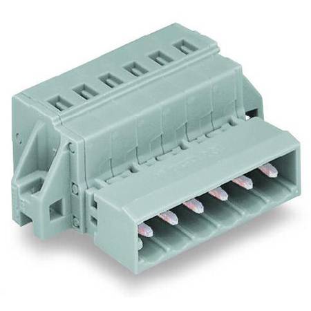 1-проводная вилка; CAGE CLAMP®; 2,5 мм<sup>2</sup>; Шаг контактов 5 мм; 10-пол.; зажимное кольцо; 2,50 мм<sup>2</sup>; серые, Wago # 231-610/019-000 1-проводная вилка; CAGE CLAMP®; 2,5 мм<sup>2</sup>; Шаг контактов 5 мм; 10-пол.; зажимное кольцо; 2,50 мм<sup>2</sup>; серые, Wago # 231-610/019-000