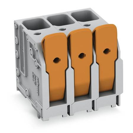 Клемма на печатную плату; рычаг; 16 мм<sup>2</sup>; Шаг контактов 10 мм; 2-пол.; Push-in CAGE CLAMP®; 16,00 мм<sup>2</sup>; серые, Wago # 2616-3102/020-000 Клемма на печатную плату; рычаг; 16 мм<sup>2</sup>; Шаг контактов 10 мм; 2-пол.; Push-in CAGE CLAMP®; 16,00 мм<sup>2</sup>; серые, Wago # 2616-3102/020-000