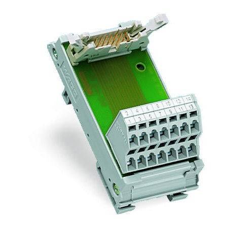Интерфейсный модуль; Съемный соединитель согл. DIN 41651; 16-пол.; Двухуровневые клеммы PCB; в монтажном держателе; 2,50 мм<sup>2</sup>, Wago # 289-613 Интерфейсный модуль; Съемный соединитель согл. DIN 41651; 16-пол.; Двухуровневые клеммы PCB; в монтажном держателе; 2,50 мм<sup>2</sup>, Wago # 289-613