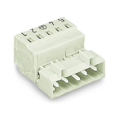 1-проводная вилка; CAGE CLAMP®; 2,5 мм<sup>2</sup>; Шаг контактов 5 мм; 3-пол.; Заземляющий контакт, Wago # 721-603/000-042 1-проводная вилка; CAGE CLAMP®; 2,5 мм<sup>2</sup>; Шаг контактов 5 мм; 3-пол.; Заземляющий контакт, Wago # 721-603/000-042
