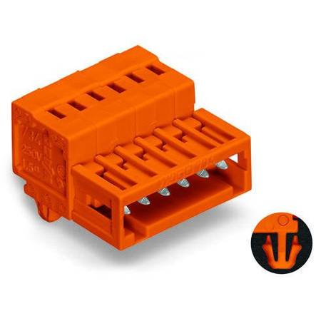 1-проводная вилка;  CAGE CLAMP®;  1,5;  Шаг контактов 3,81 мм;  19-пол.;  100% защита от неправильного подсоединения, Wago # 734-349/018-000