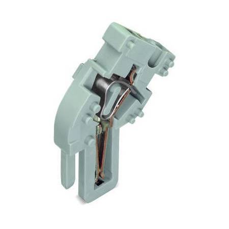 Центральный модуль для 1-пров. розетки; угловой; CAGE CLAMP®; 4 мм<sup>2</sup>; Шаг контактов 5 мм; 1-пол.; 4,00 мм<sup>2</sup>; серые, Wago # 769-513 Центральный модуль для 1-пров. розетки; угловой; CAGE CLAMP®; 4 мм<sup>2</sup>; Шаг контактов 5 мм; 1-пол.; 4,00 мм<sup>2</sup>; серые, Wago # 769-513