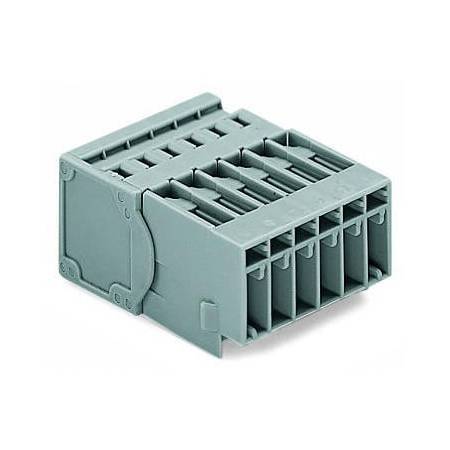 1-проводная вилка; CAGE CLAMP®; 4 мм<sup>2</sup>; Шаг контактов 5 мм; 4-пол.; Монтажные ножки; 4,00 мм<sup>2</sup>; серые, Wago # 769-604/001-000