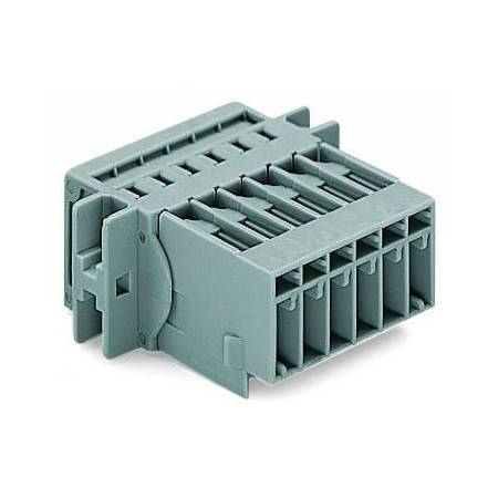 1-проводная вилка; CAGE CLAMP®; 4 мм<sup>2</sup>; Шаг контактов 5 мм; 7-пол.; зажимное кольцо; 4,00 мм<sup>2</sup>; серые, Wago # 769-607/002-000