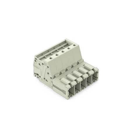 1-проводная вилка; Push-in CAGE CLAMP®; 10 мм<sup>2</sup>; Шаг контактов 7,62 мм; 5-пол., Wago # 831-3205/135-000 1-проводная вилка; Push-in CAGE CLAMP®; 10 мм<sup>2</sup>; Шаг контактов 7,62 мм; 5-пол., Wago # 831-3205/135-000