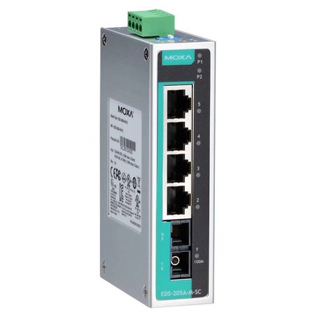 Компактный коммутатор 4 x 10/100BaseTX, 1 x 100BaseFX (одномодовое оптоволокно) в металическом корпусе, Moxa # EDS-205A-S-SC Компактный коммутатор 4 x 10/100BaseTX, 1 x 100BaseFX (одномодовое оптоволокно) в металическом корпусе, Moxa # EDS-205A-S-SC
