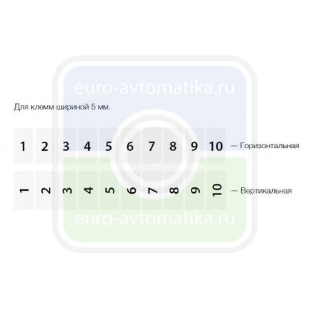 Маркировка для клемм шириной 5мм DO 10/5 (11-20) (VERTICAL), Klemsan # 504901