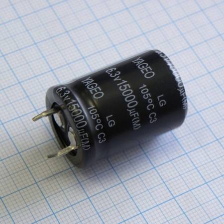 Конденсатор 6.3V 15000uF, Yageo # LG006M15K0BPF-2230 Конденсатор 6.3V 15000uF, Yageo # LG006M15K0BPF-2230