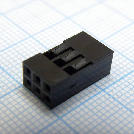 Разъем под обжим штыревой 2x3 AUK, # BLD-2X03 Разъем под обжим штыревой 2x3 AUK, # BLD-2X03