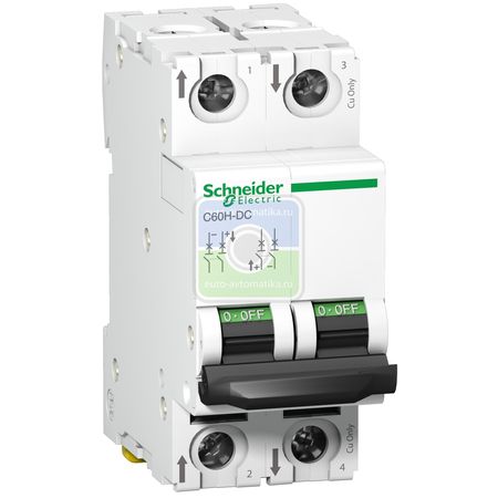 АВТ. ВЫКЛ. C60-H-DC 2П 3А С 500B DC, Schneider Electric # A9N61523