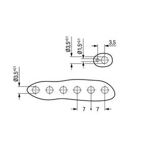 1-проводная вилка; Push-in CAGE CLAMP®; 1,5; Шаг контактов 3,5 мм; 5-пол.; Монтажные ножки; Встроенный рычаг для размыкания, Wago # 2091-1525/020-000