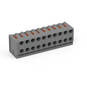 2-проводная розетка; нажимная кнопка; PUSH WIRE®; Ø 0,8 мм; Шаг контактов 3,5 мм; 10-пол.; 0,50 мм<sup>2</sup>; серые, Wago # 252-310 2-проводная розетка; нажимная кнопка; PUSH WIRE®; Ø 0,8 мм; Шаг контактов 3,5 мм; 10-пол.; 0,50 мм<sup>2</sup>; серые, Wago # 252-310
