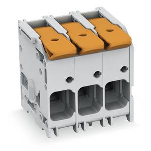 Клемма на печатную плату;  рычаг;  16 мм<sup>2</sup>;  Шаг контактов 10 мм;  2-пол.;  Push-in CAGE CLAMP®;  16,00 мм<sup>2</sup>, Wago # 2616-1102/020-023