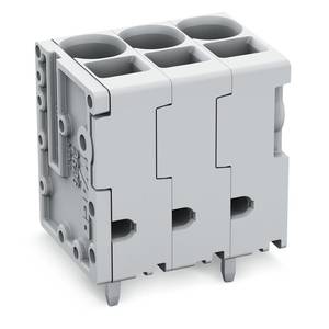 Клемма на печатную плату; 6 мм<sup>2</sup>; Шаг контактов 7,5 мм; 5-пол.; Push-in CAGE CLAMP®; 6,00 мм<sup>2</sup>; серые, Wago # 2626-3105
