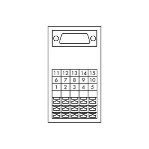 Интерфейсный модуль; HD-Sub-D; Розетка; 15-пол.; Трехуровневые клеммы PCB; в монтажном держателе, Wago # 289-713