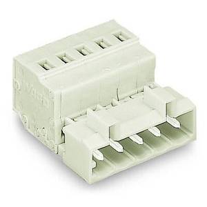 1-проводная вилка;  CAGE CLAMP®;  2,5 мм<sup>2</sup>;  Шаг контактов 5 мм;  5-пол.;  100% защита от неправильного подсоединения, Wago # 721-605
