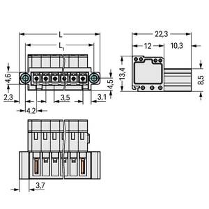 1-проводная вилка;  CAGE CLAMP®;  1,5;  Шаг контактов 3,5 мм;  12-пол.;  100% защита от неправильного подсоединения, Wago # 734-312/109-000