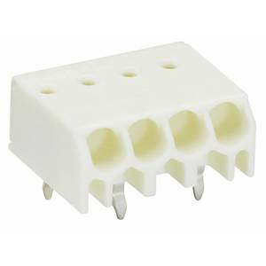Клемма на печатную плату; 1,5; Шаг контактов 3,5 мм; 10-пол.; PUSH WIRE®; 1,50 мм<sup>2</sup>; белые, Wago # 744-310