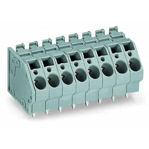 Клемма на печатную плату; 6 мм<sup>2</sup>; Шаг контактов 7,5 мм; 6-пол.; CAGE CLAMP®; опция объединения; 6,00 мм<sup>2</sup>; серые, Wago # 745-306