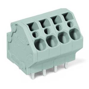 Клемма на печатную плату; 4 мм<sup>2</sup>; Шаг контактов 5 мм; 7-пол.; CAGE CLAMP®; 4,00 мм<sup>2</sup>; серые, Wago # 745-3107