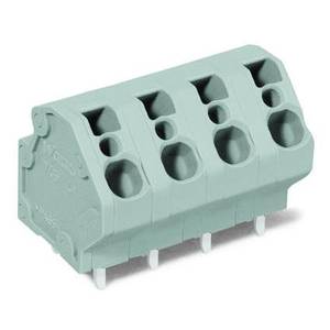 Клемма на печатную плату; 4 мм<sup>2</sup>; Шаг контактов 7,5 мм; 5-пол.; CAGE CLAMP®; 4,00 мм<sup>2</sup>; серые, Wago # 745-3155