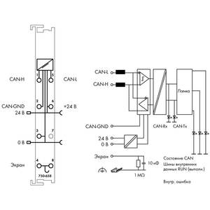 Шлюз CAN, Wago # 750-658