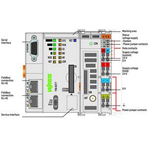 Контроллер PFC200; 2-е поколение; 2 x ETHERNET, RS-232/-485, мобильный радиомодуль 4G; Версия ЕС; Внешняя температура, Wago # 750-8217/025-000