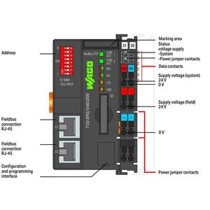 Контроллер Modbus TCP; 4-е поколение; 2 x ETHERNET, слот для карт SD; Extreme, Wago # 750-890/040-000