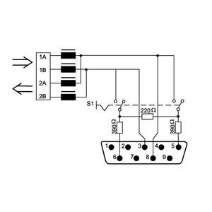 Разъем полевой шины PROFIBUS; с вилкой D-Sub; 9-пол., Wago # 750-960