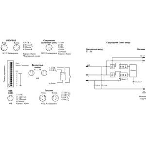 Каплер полевой шины PROFIBUS DP; 8-канальный дискретный вход 24 В пост. тока, Wago # 767-1101