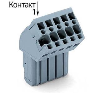 1-проводная розетка, угловая; CAGE CLAMP®; 4 мм<sup>2</sup>; Шаг контактов 5 мм; 15-пол.; 4,00 мм<sup>2</sup>; серые, Wago # 769-115/022-000 1-проводная розетка, угловая; CAGE CLAMP®; 4 мм<sup>2</sup>; Шаг контактов 5 мм; 15-пол.; 4,00 мм<sup>2</sup>; серые, Wago # 769-115/022-000