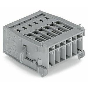 1-проводная вилка; CAGE CLAMP®; 4 мм<sup>2</sup>; Шаг контактов 5 мм; 8-пол.; Защелкивающийся фланец; 4,00 мм<sup>2</sup>; серые, Wago # 769-608/005-000 1-проводная вилка; CAGE CLAMP®; 4 мм<sup>2</sup>; Шаг контактов 5 мм; 8-пол.; Защелкивающийся фланец; 4,00 мм<sup>2</sup>; серые, Wago # 769-608/005-000