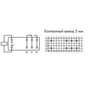 Базовое реле; Номинальное входное напряжение: 48 В пост.тока; 1 перекл. контакт; Предельный длительный ток: 16 А; Ширина модуля: 13 мм, Wago # 788-158