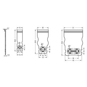 1-проводная вилка; Push-in CAGE CLAMP®; 10 мм<sup>2</sup>; Шаг контактов 7,62 мм; 3-пол., Wago # 831-3203/133-000