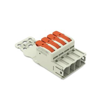 1-проводная вилка; рычаг; Push-in CAGE CLAMP®; 16 мм<sup>2</sup>; Шаг контактов 10,16 мм; 4-пол., Wago # 832-1204/334-000 1-проводная вилка; рычаг; Push-in CAGE CLAMP®; 16 мм<sup>2</sup>; Шаг контактов 10,16 мм; 4-пол., Wago # 832-1204/334-000
