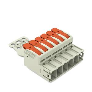 1-проводная вилка; рычаг; Push-in CAGE CLAMP®; 16 мм<sup>2</sup>; Шаг контактов 10,16 мм; 6-пол., Wago # 832-1206/334-000 1-проводная вилка; рычаг; Push-in CAGE CLAMP®; 16 мм<sup>2</sup>; Шаг контактов 10,16 мм; 6-пол., Wago # 832-1206/334-000