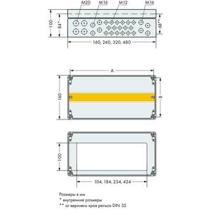 Корпус IP65; Алюминий (RAL 7032); ШxВxД (160x100x160 мм); 9 x M12, 4 x M20, Wago # 850-825