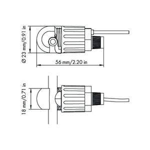 Анцапфа силового трансформатора; с предохранителем; 10 мм<sup>2</sup> (8 AWG) - 16 мм<sup>2</sup> (6 AWG); Фаза, Wago # 855-8003