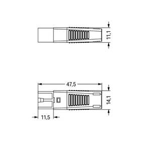 Штекер; с корпусом разгрузки натяжения; 2-пол.; зеленые, Wago # 893-1012